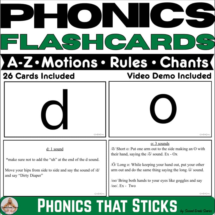 Phonics That Sticks™ | Phonics Flashcards with Movements & Chants | Alphabet