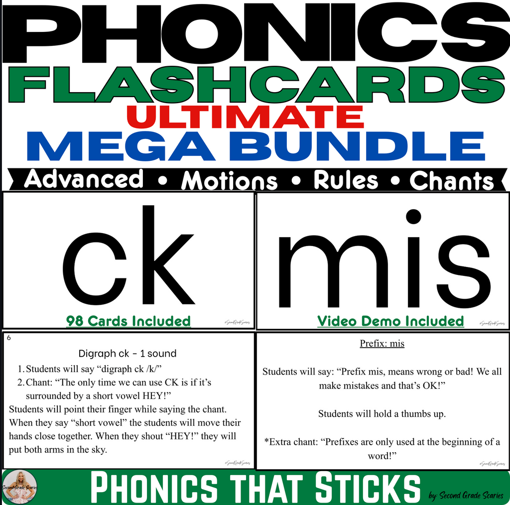 Phonics That Sticks™ | Ultimate Mega Bundle | Phonics Flashcards with Movements & Chants