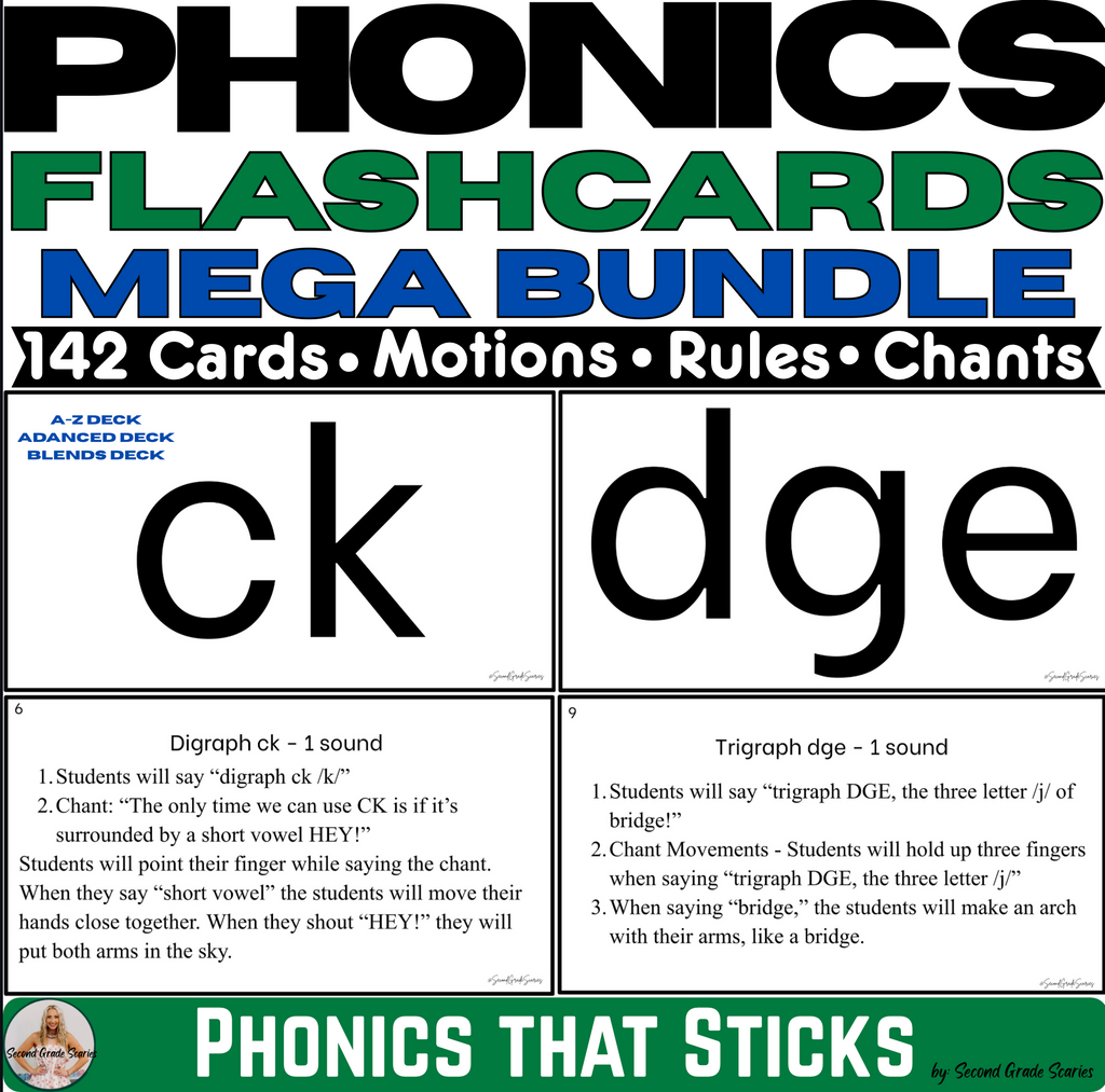 Phonics That Sticks™ | Mega Bundle | A–Z, Blends & Advanced Phonics Flashcards