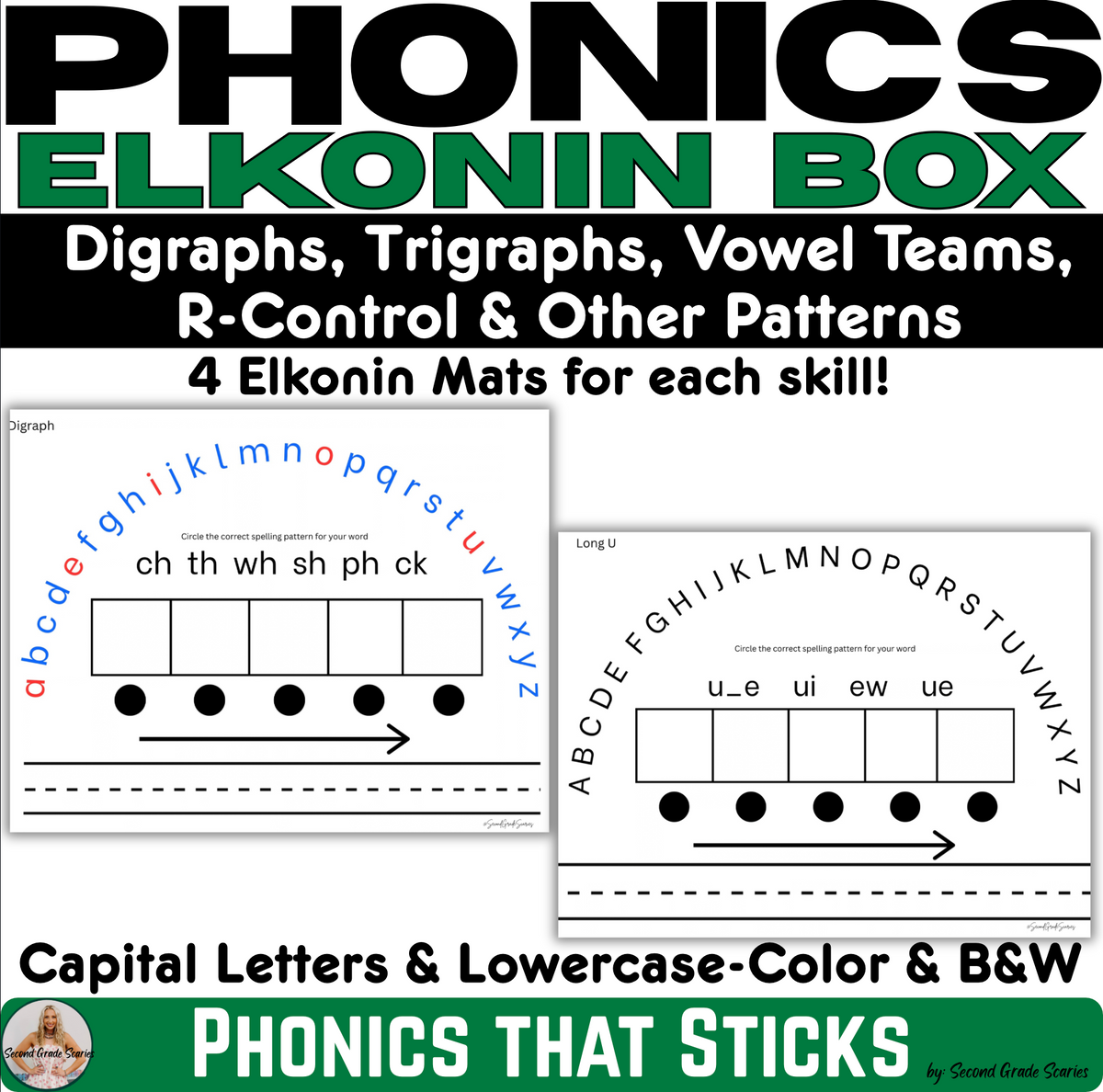 Elkonin Sound Boxes | Orthographic Mapping | Spelling mats | Advanced