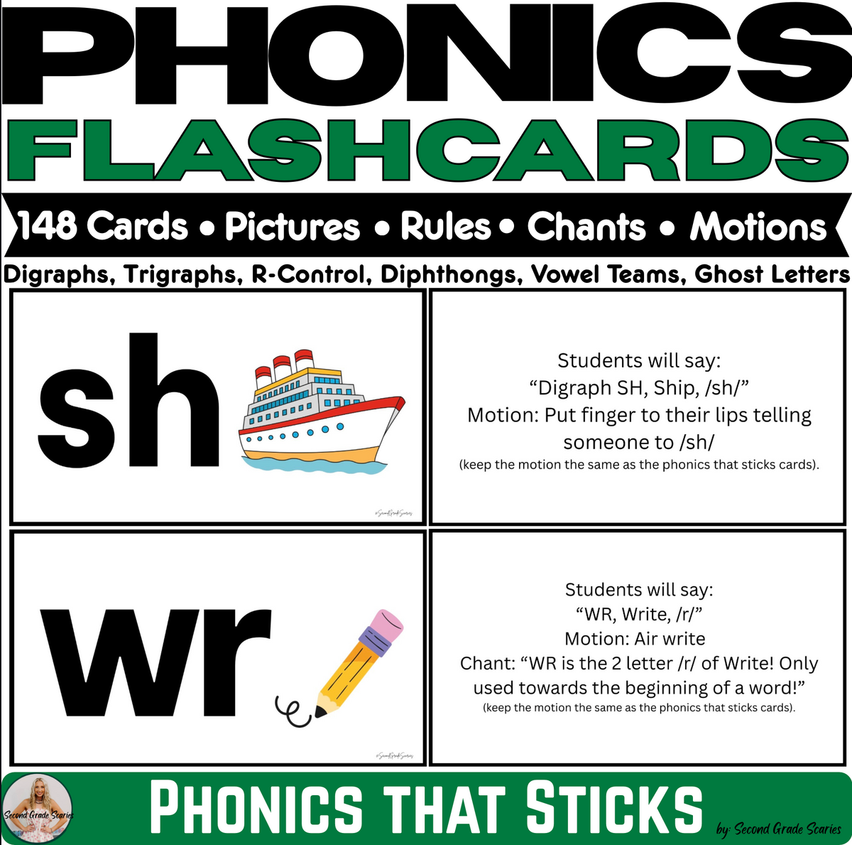 Advanced Phonics That Sticks Picture Cards