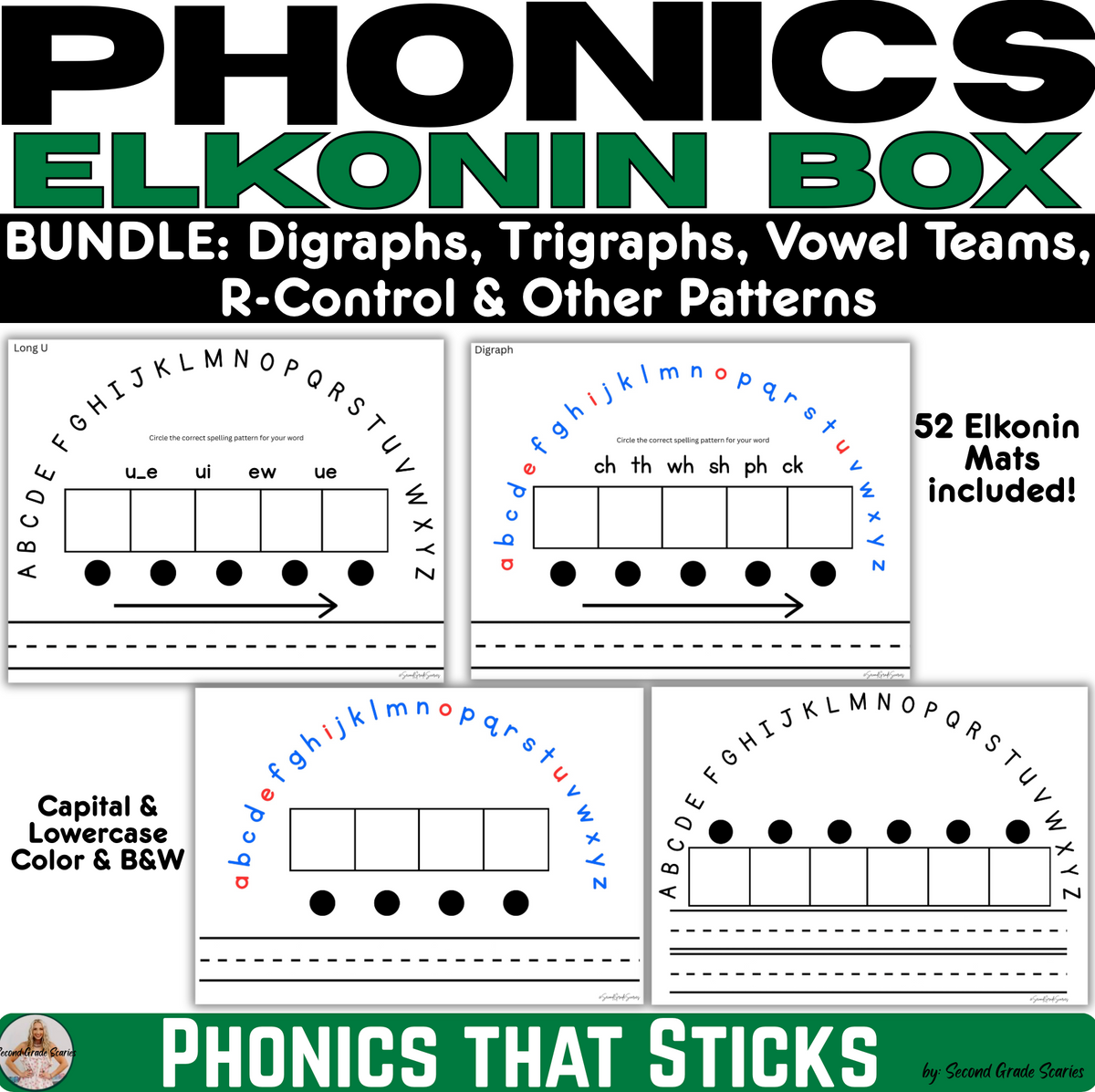BUNDLE |Elkonin Sound Boxes | Orthographic Mapping | Spelling Mats